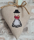 Welsh Lady Hanging Heart Decoration