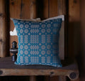 Teal Welsh Tapestry Design Cushion | 18 inch