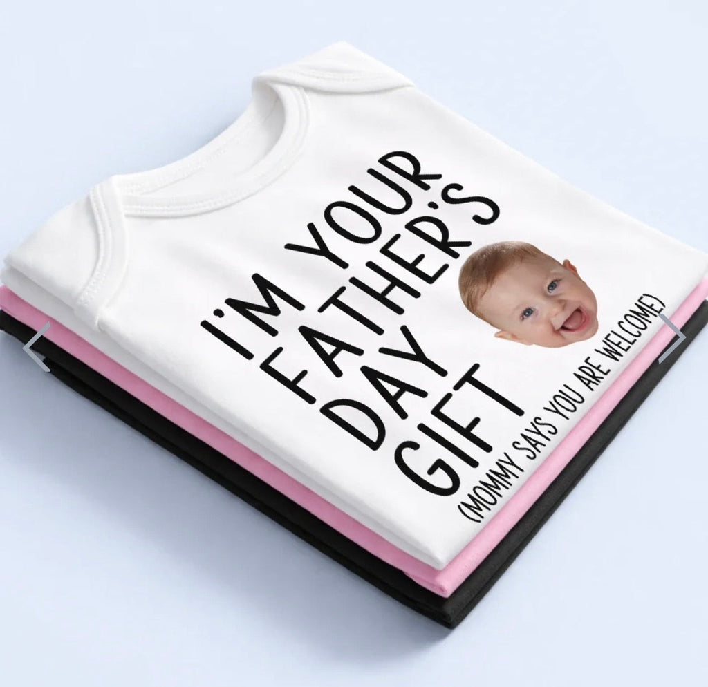 Personalised Father's Day Baby Grow / T-Shirt – Custom Face Print