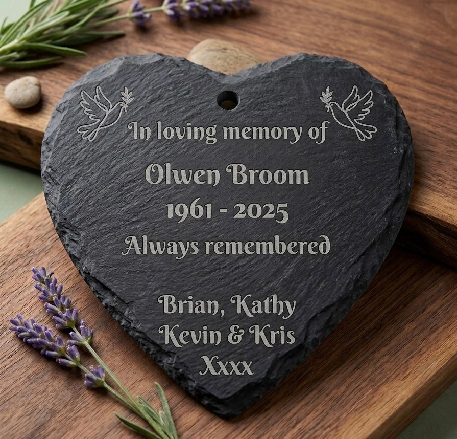 Personalised Memorial Slate | Custom Tribute Gift