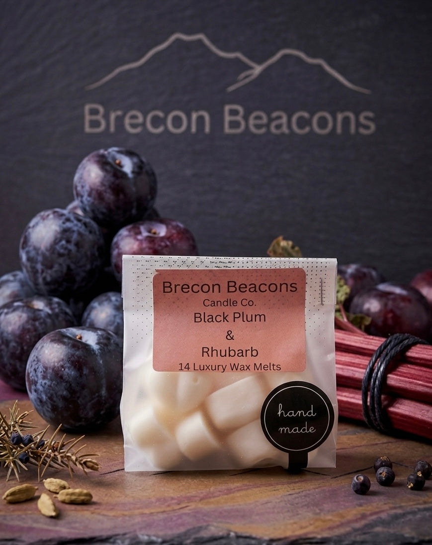Black Plum & Rhubarb Wax Melts | Brecon Beacons Candle Co.