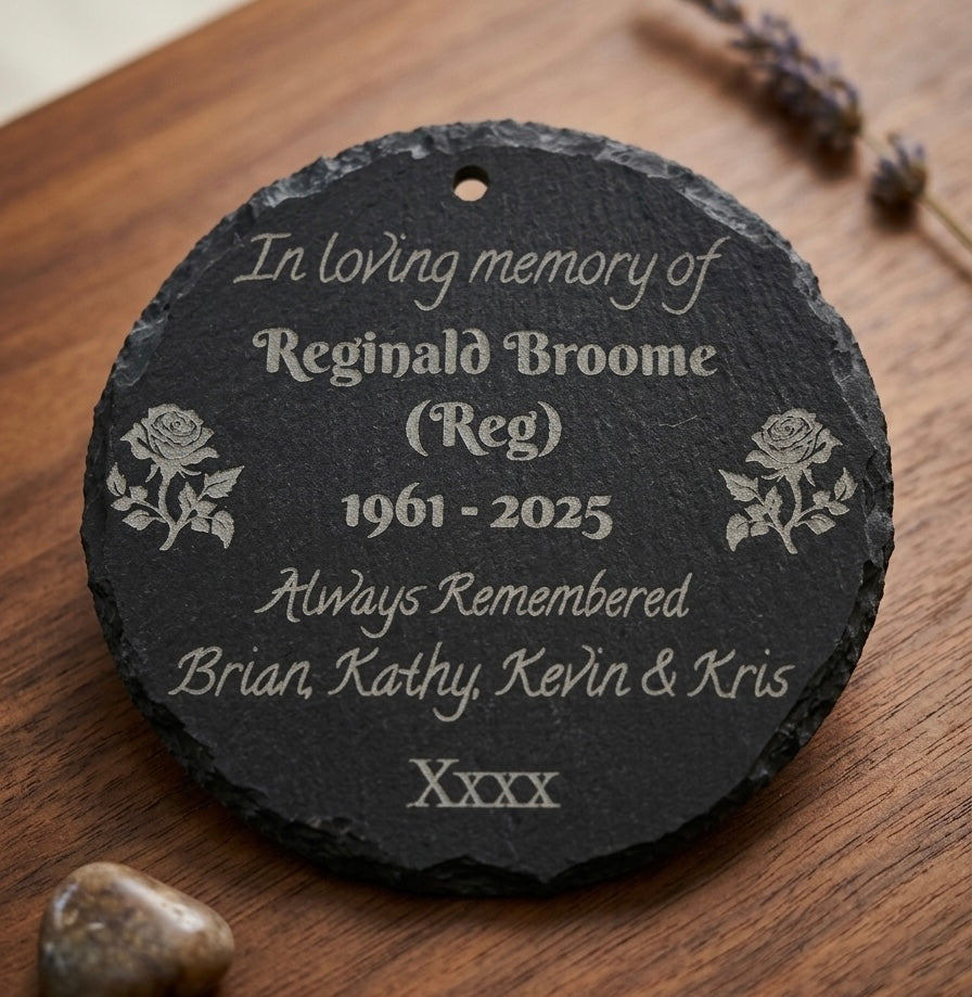 Personalised Memorial Slate | Custom Tribute Gift
