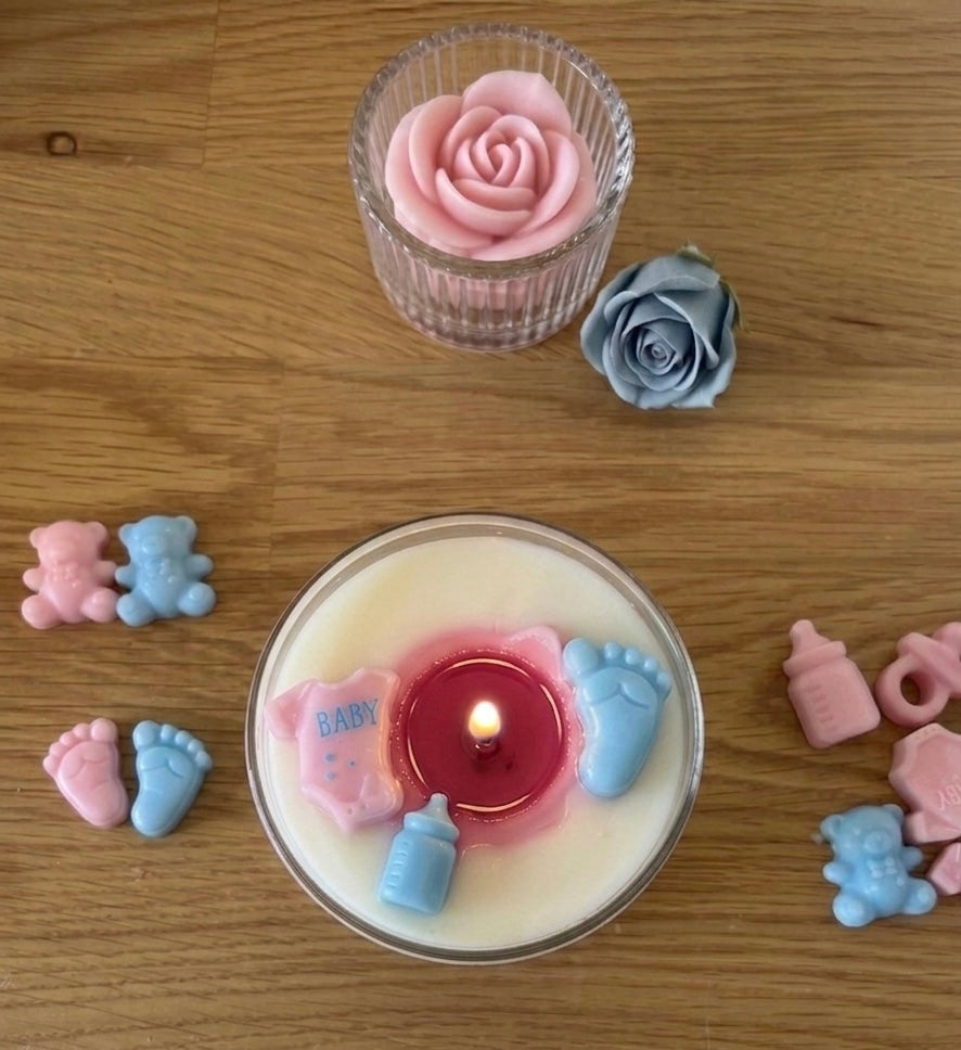 Gender Reveal Candle | Baby Powder Scent
