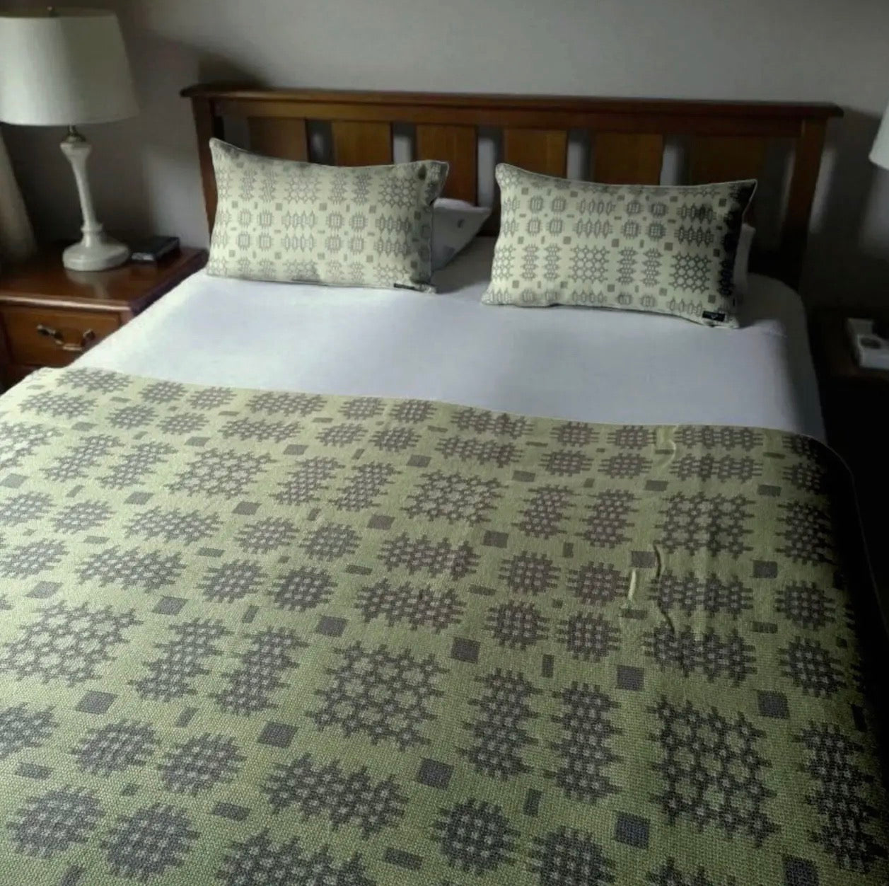 Sage Green Welsh Tapestry Design Throw | Moose & Co.