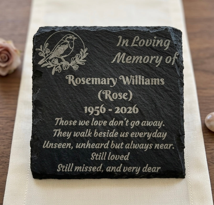 Personalised Memorial Slate | Custom Tribute Gift