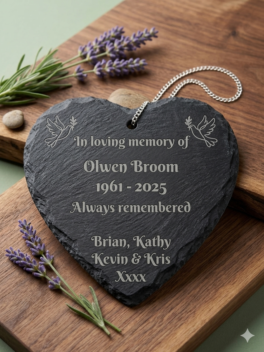 Personalised Memorial Slate | Custom Tribute Gift