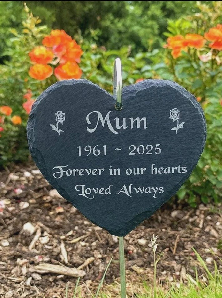 Personalised Memorial Slate | Custom Tribute Gift