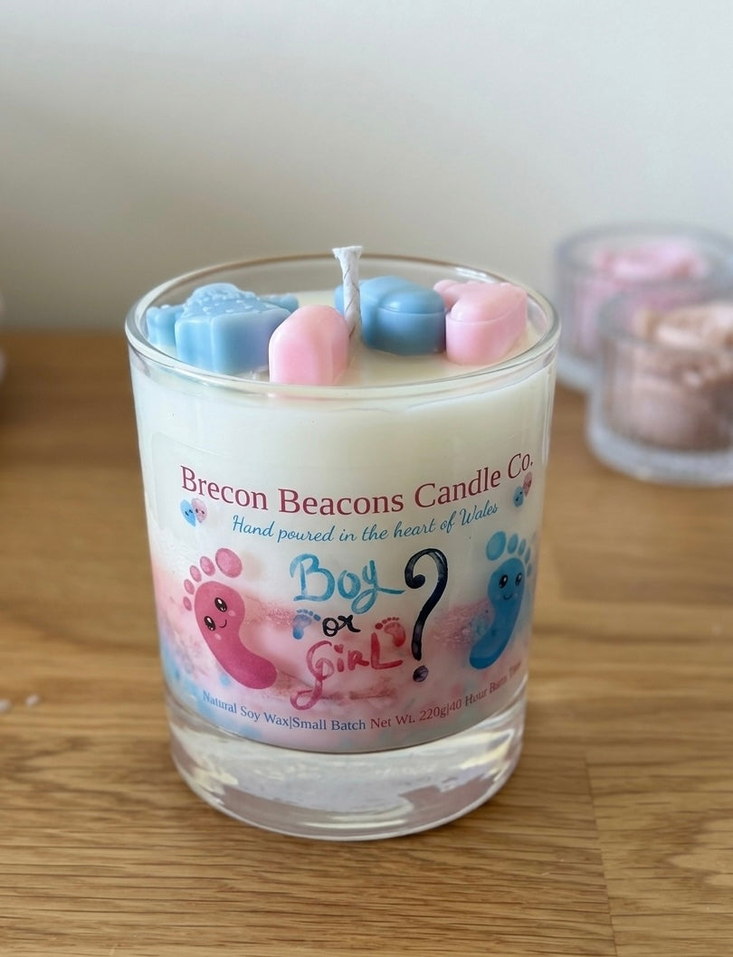 Gender Reveal Candle | Baby Powder Scent