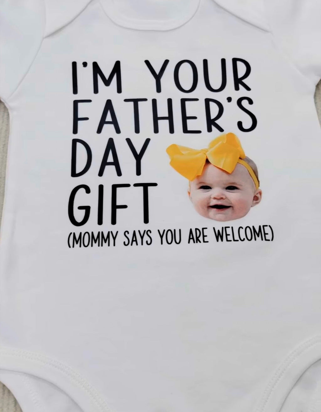 Personalised Father's Day Baby Grow / T-Shirt – Custom Face Print