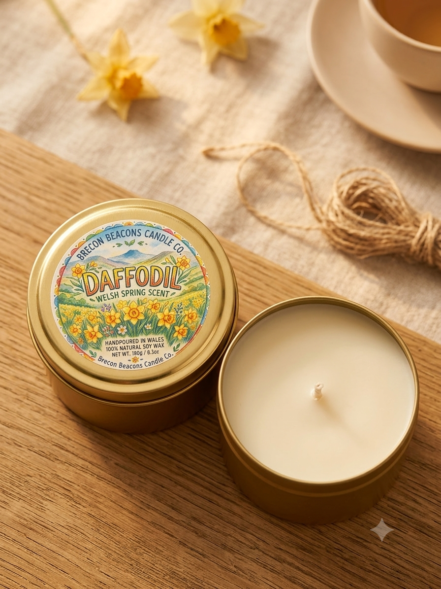 Daffodil – Welsh Spring Scented Candle | Brecon Beacons Candle Co.
