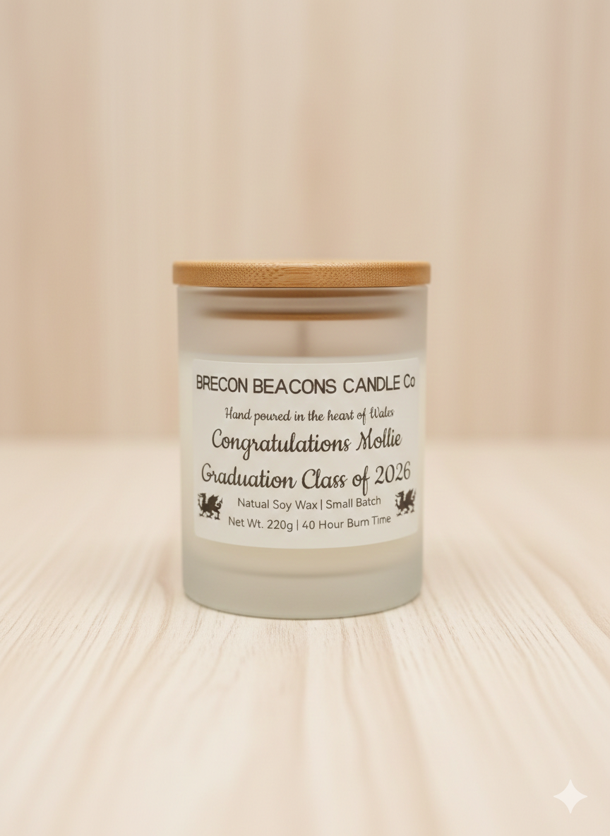 Personalised Graduation Candle | Class of 2026 | Brecon Beacons Candle Co.