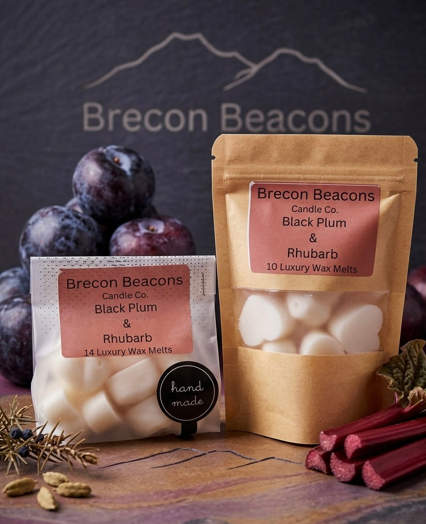 Black Plum & Rhubarb Wax Melts | Brecon Beacons Candle Co.