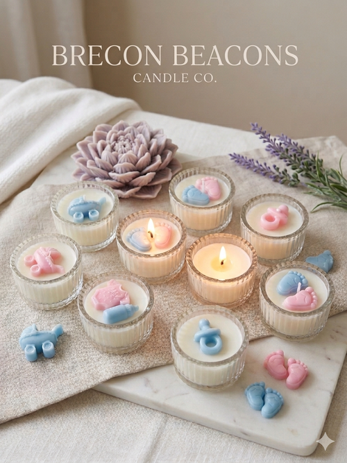 Baby Shower Tea Light Candles | Decorated Gift Set