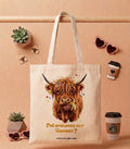 Did Someone Say Banana? Highland Cow Canvas Tote Bag
