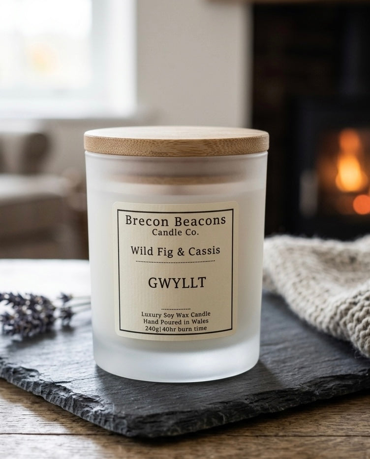 GWYLLT – Wild Fig & Cassis Luxury Soy Wax Candle
