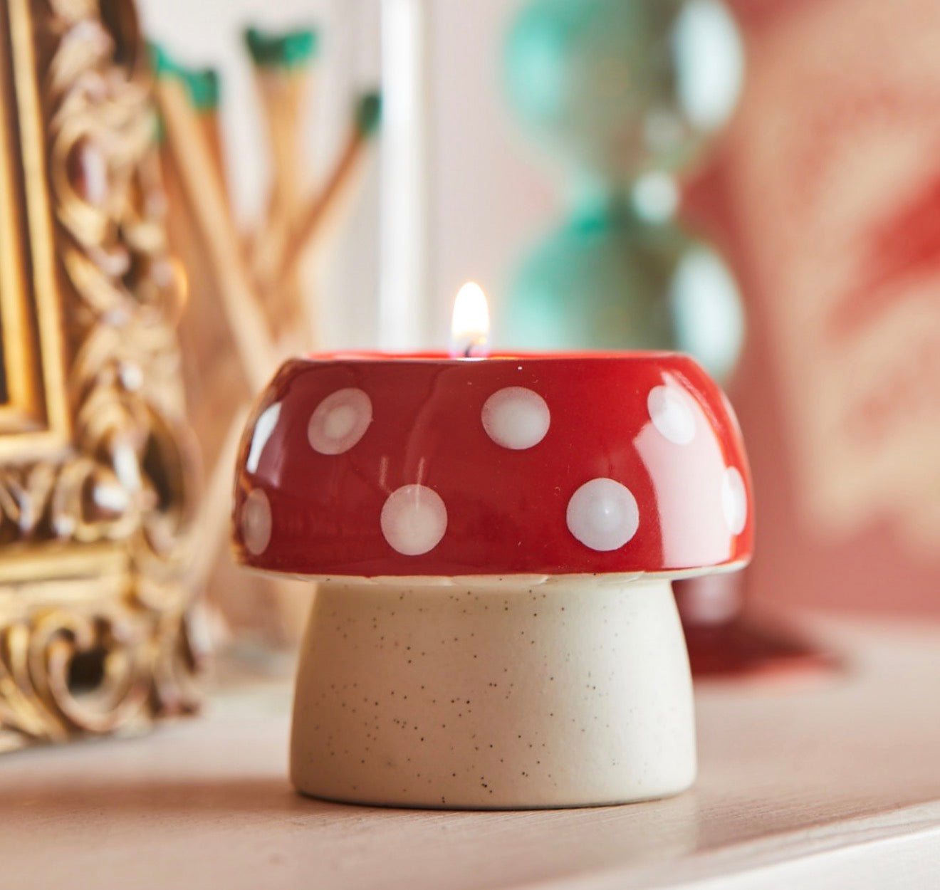 Sass & Belle Mushroom Tealight Holder – Cottage Garden Collection