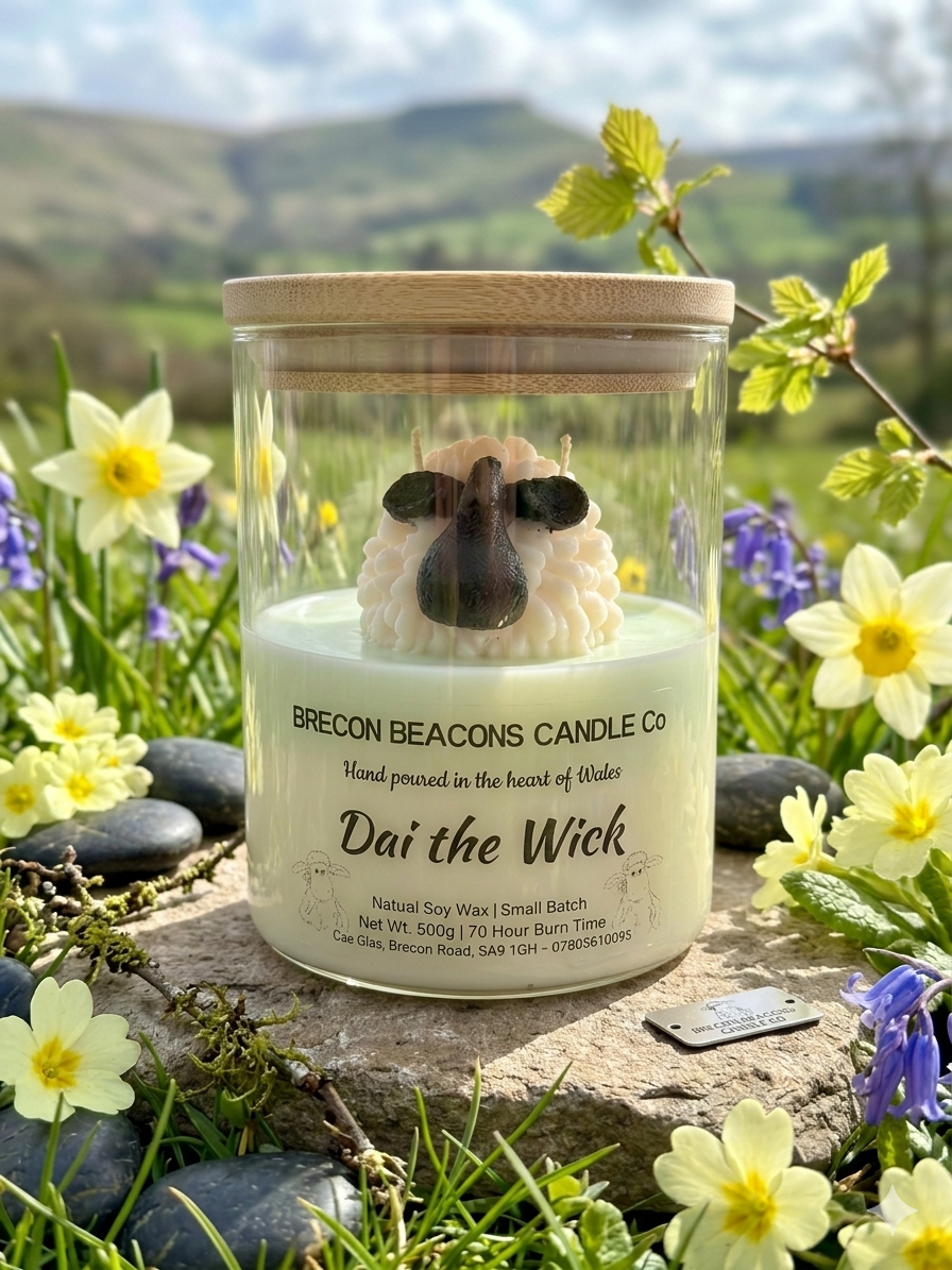 Dai the Wick – Spring Meadow Sheep Candle