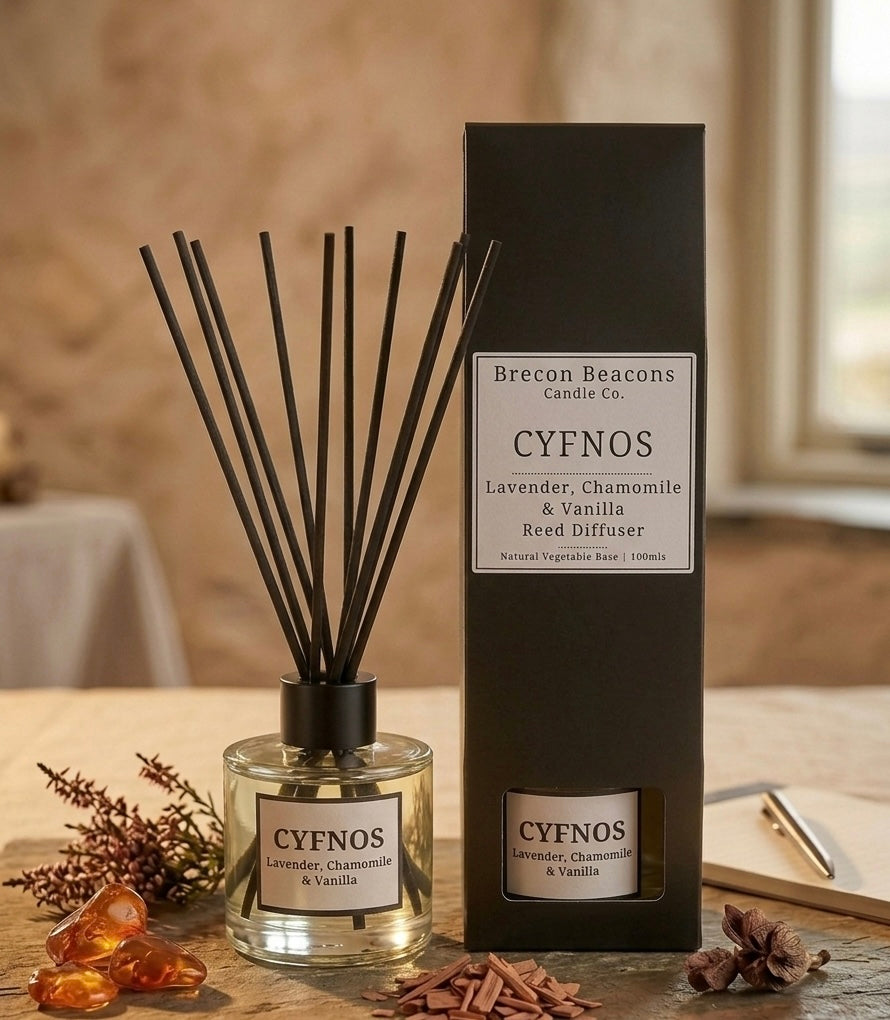 Cyfnos – Lavender, Chamomile & Vanilla Luxury Reed Diffuser | Brecon Beacons Candle Co.