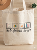 Teacher Periodic Table Canvas Tote Bag — The Inspirational Element