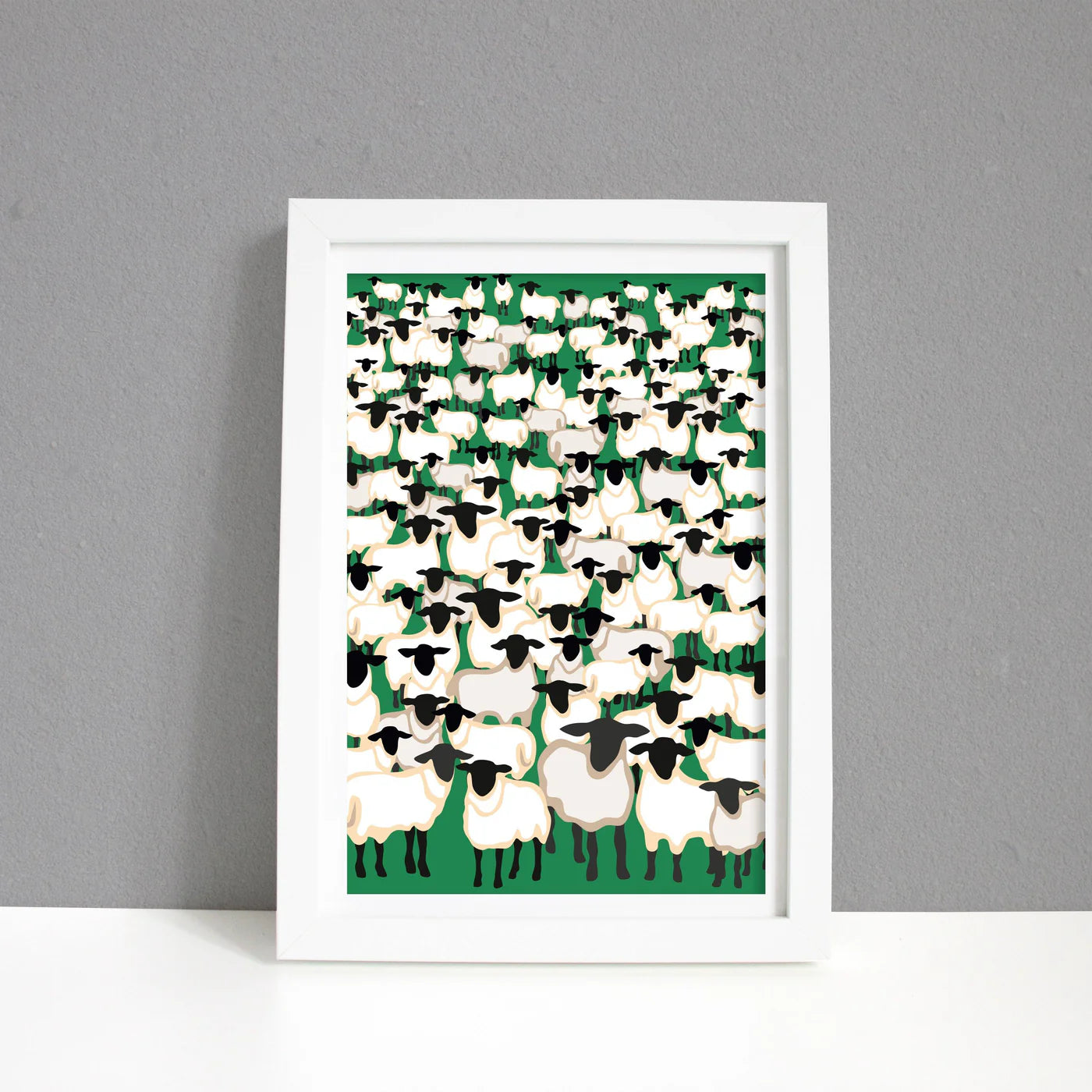 Crowd of Sheep A4 Framed Print | Max Rocks
